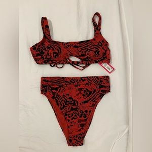 Animal Print Two Piece Bikini